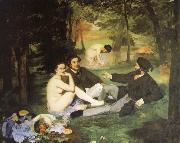 Edouard Manet Having lunch on the grassplot oil painting reproduction